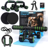 Ultimate 10-in-1 Ab Roller Wheel Kit for Core Strength & Full Body Home Workout - Wize-Z