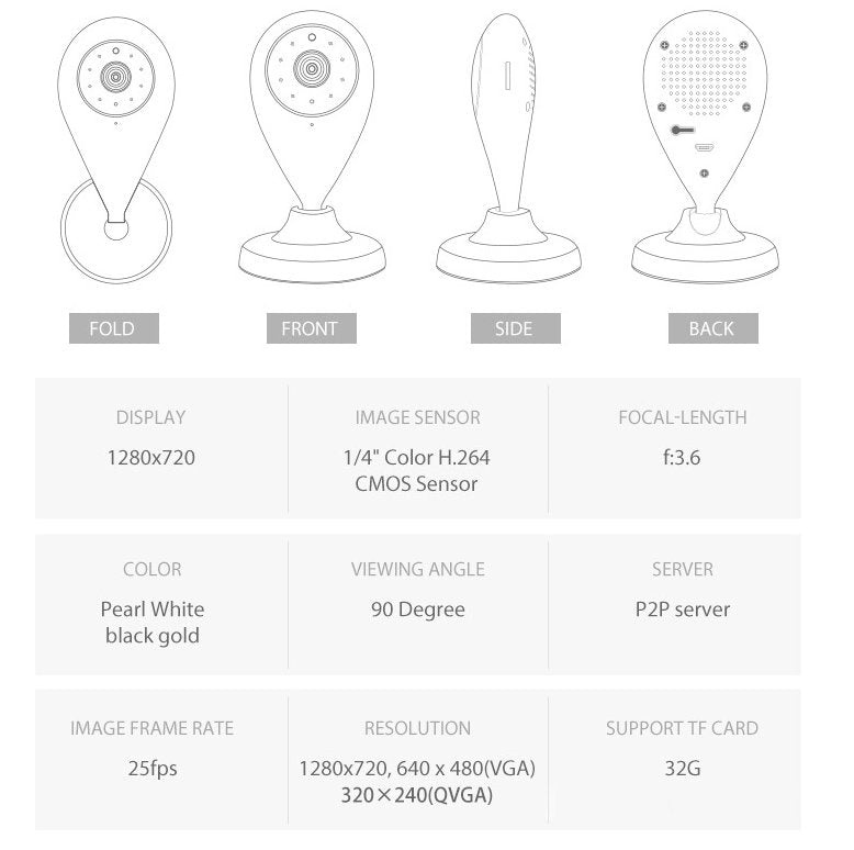 1080P HD Wireless Mini Security WiFi Camera - Wize - Z