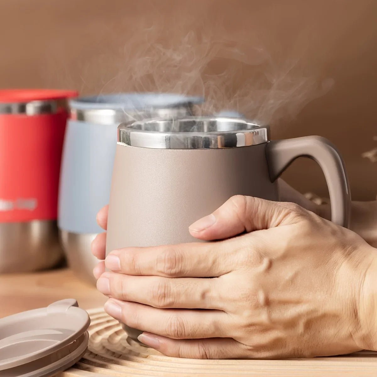 16.91oz Stainless Steel Vacuum Insulated Coffee Mug with Lid: Double - Walled - Wize - Z