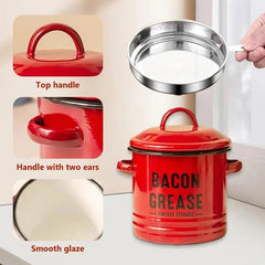 1pc Enamel Pot with Lid - Wize - Z