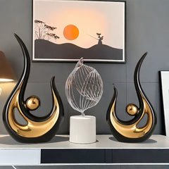 2 pcs Phoenix Mythical Bird Resin Statues - Wize - Z