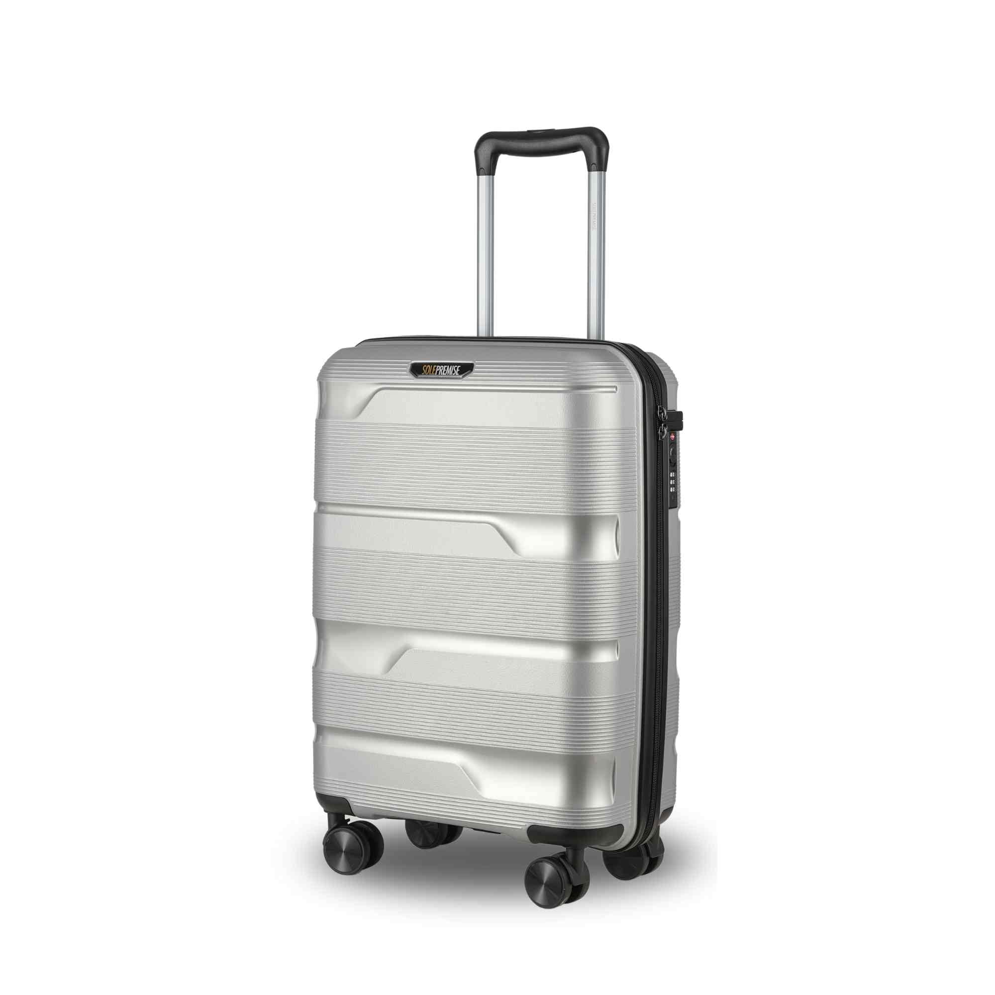20 - inch Silver Carry - On Hardcase Roller Luggage - Wize - Z
