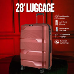 28 - inch Red Hardcase Roller Luggage - Wize - Z