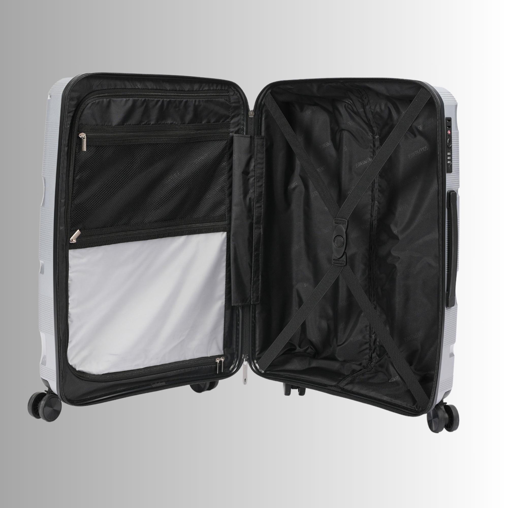 28 - inch Silver Hardcase Roller Luggage - Wize - Z