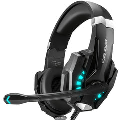 Gaming Headset with LED Lights & Microphone - Noise-Cancelling Surround Sound - Wize-Z