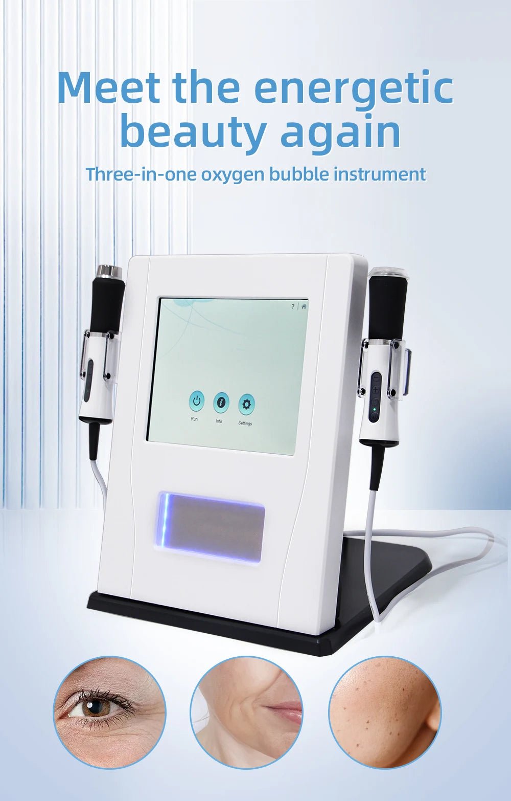 3-in-1 Oxygen Facial Machine for Skin Tightening & Care - Wize-Z