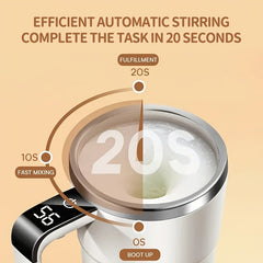 304 Stainless Electric Stirring Coffee Cup - Mother's Day Gift - Wize-Z