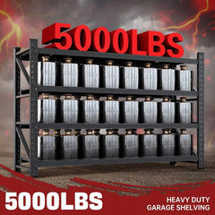 5000LBS Storage Shelves,71" W Garage Shelving Heavy Duty Metal - Wize - Z