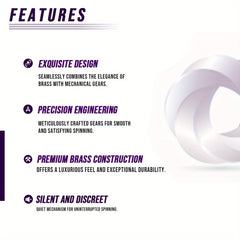 Brass Cube Gear Rotator - Mechanical Spinning - Wize-Z