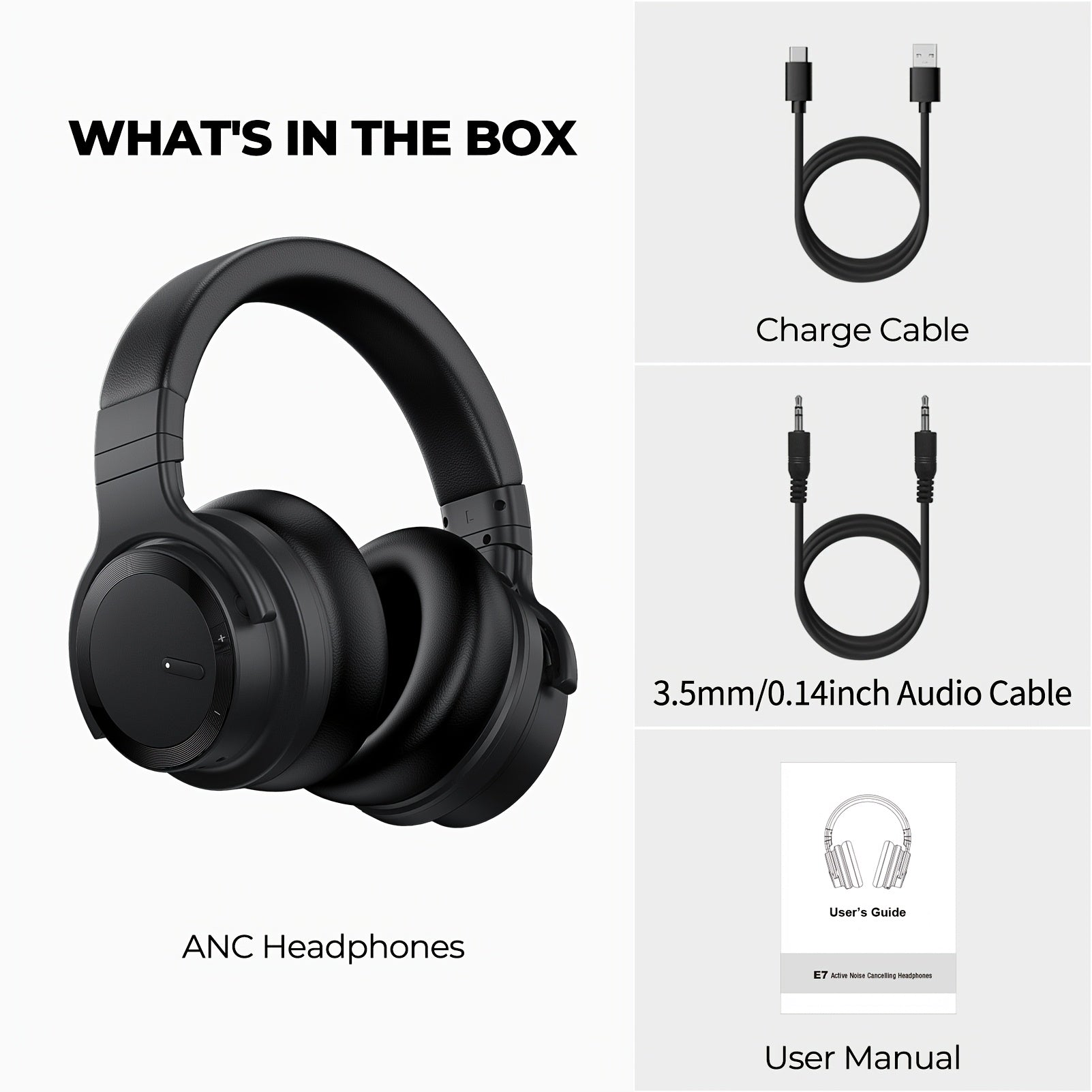 Active Noise Cancelling Headphones Wireless Headphones with Rich Bass - Wize - Z