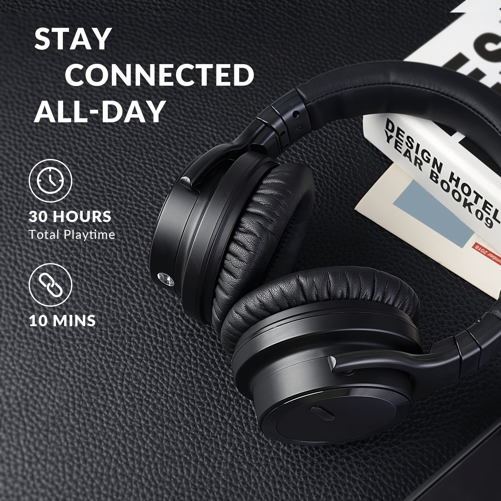 Active Noise Cancelling Headphones Wireless Headphones with Rich Bass - Wize - Z