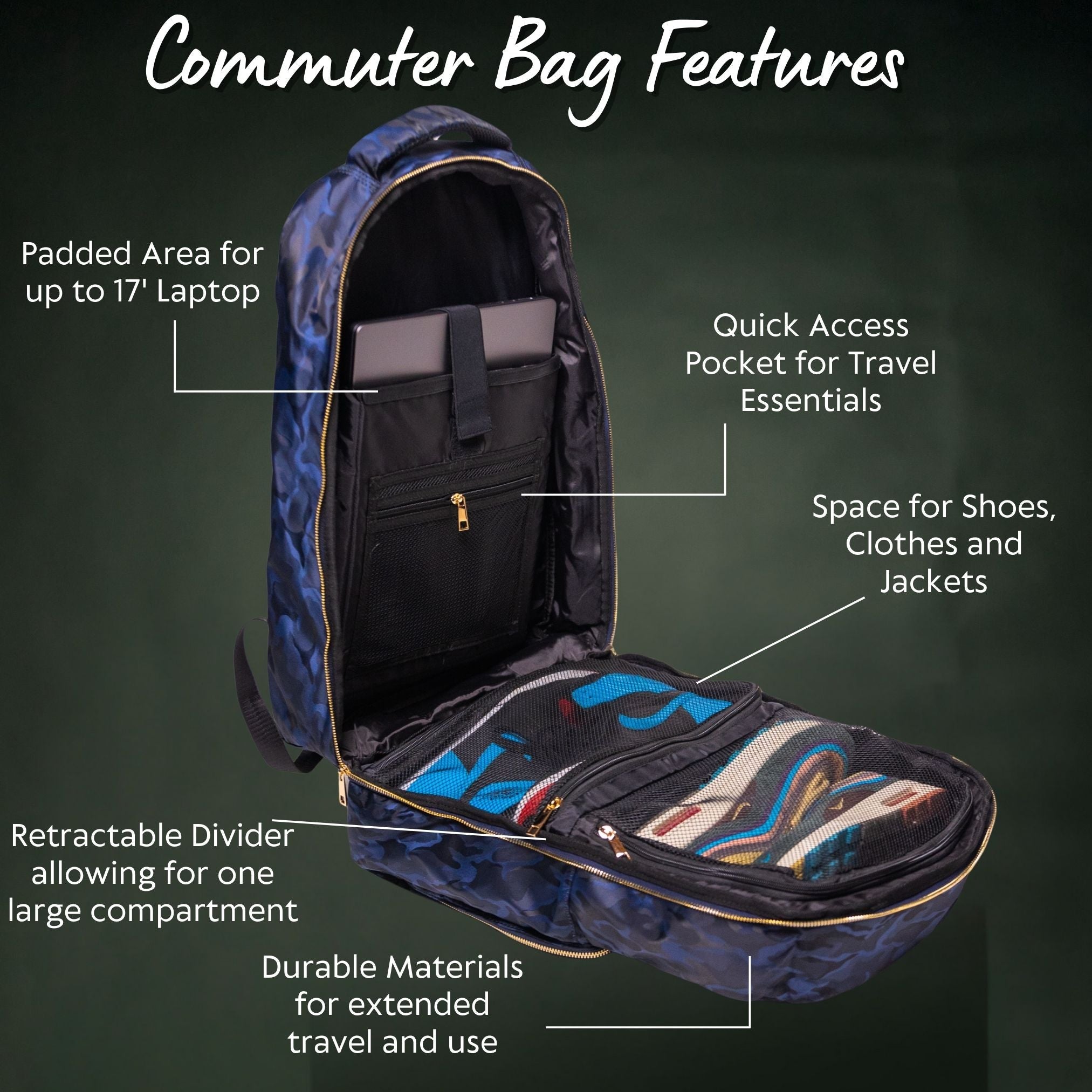 Baby Blue Leather Commuter Bag - Wize - Z