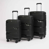 Black Hardcase Roller Luggage Set (28', 24' and 20') - Wize - Z