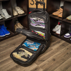 Black Leather Carry - On Roller Bag (Only 150 Made) - Wize - Z