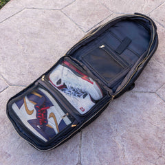 Black Leather Commuter Bag - Wize - Z