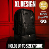 Black Leather Patented Carry - on Bag (XL Design) (Only 300 Made) - Wize - Z
