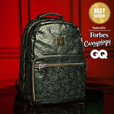 Black Monogram Leather Commuter Bag - Wize - Z