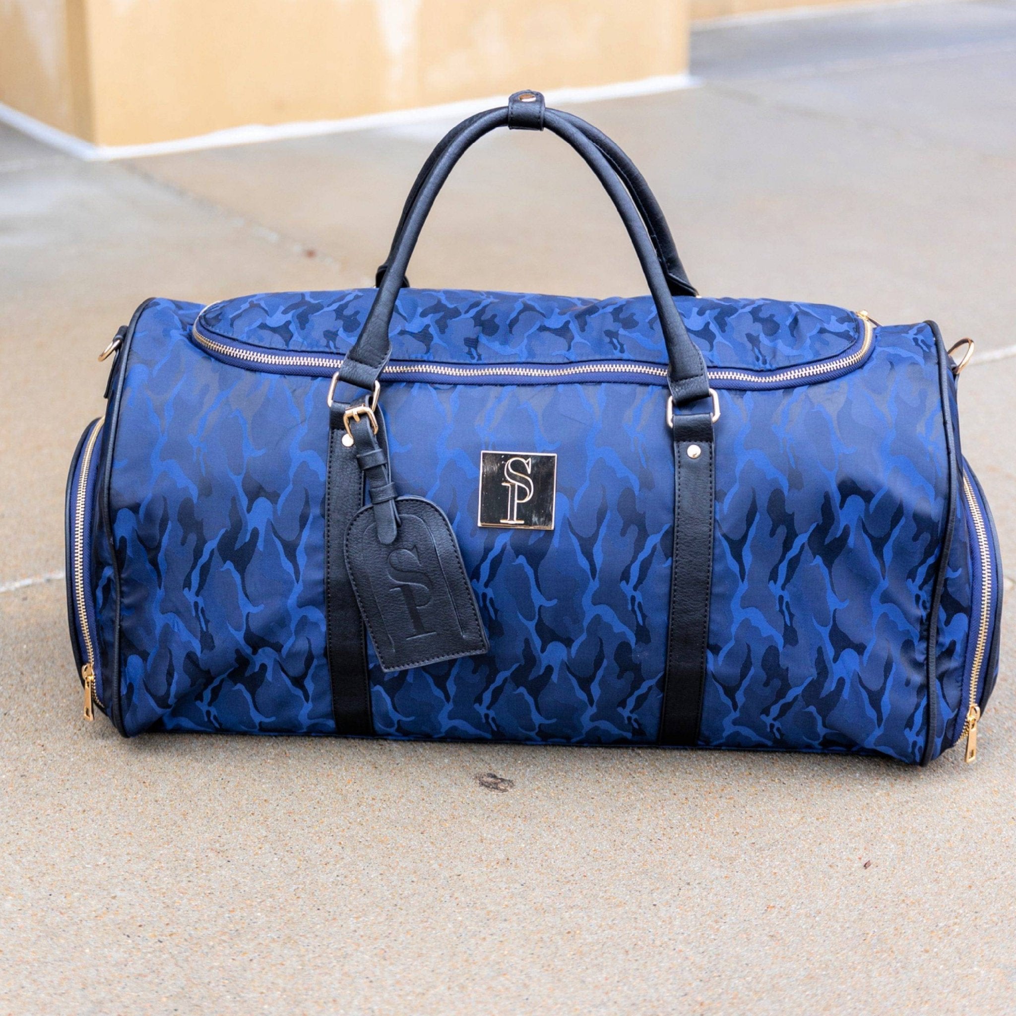 Blue Camo Weekender Duffle Bag - Wize - Z