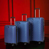 Blue Hardcase Roller Luggage Set (28', 24' and 20') - Wize - Z