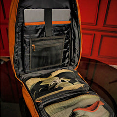 Brown Leather Commuter Bag - Wize - Z