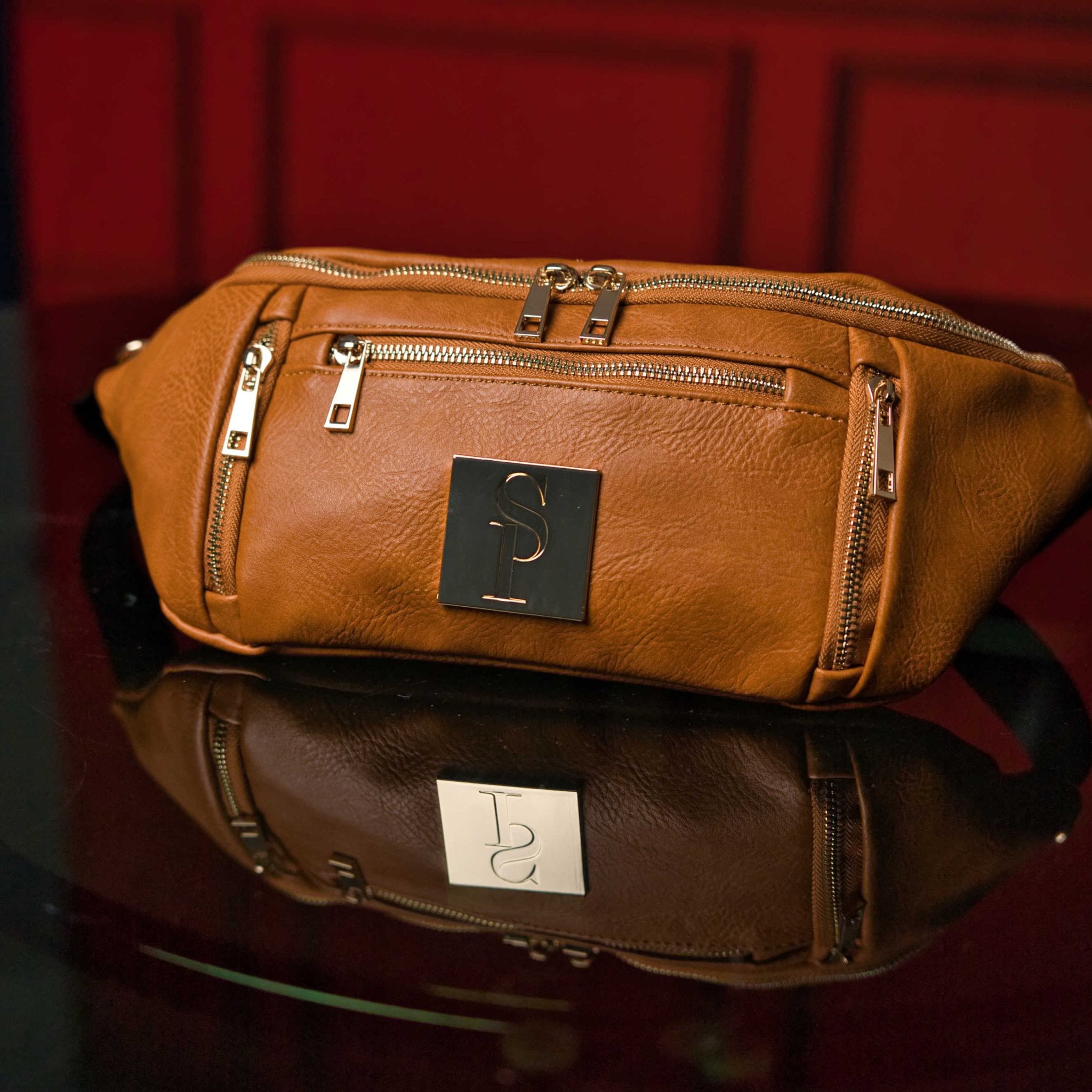 Brown Luciano Leather Sling Bag - Wize - Z