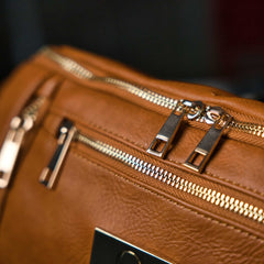 Brown Luciano Leather Sling Bag - Wize - Z