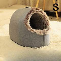 Cozy Cat Bed & Mat Set Warm Enclosed Pet Bed with Plush Interior - Wize - Z