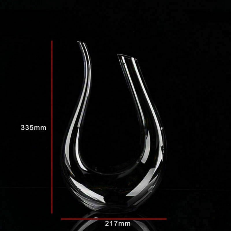 Crystal U - shaped 1500ml Wine Decanter - Wize - Z