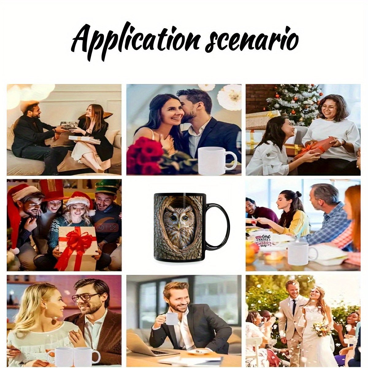 Cute Owl Black Mug - 11oz Ceramic | Gifts for All Occasions - Wize-Z