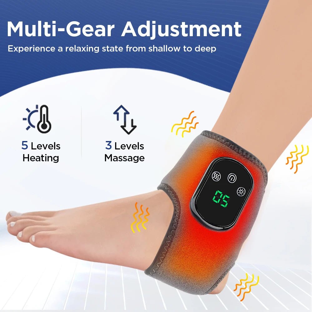 Electric Heat And Vibration Ankle Massager Infrared Hot Compress - Wize - Z