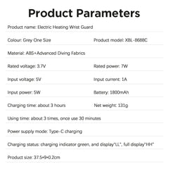 Electric Heating Wrist Massager Hot Compress Vibration Wrist - Wize - Z