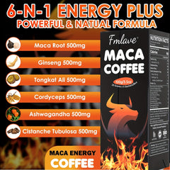 Energy-Boosting Maca Coffee Powder Blend for Men - 5 Packets - Wize-Z
