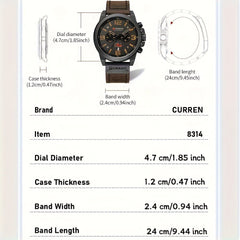 Men's Casual Sports Watch with Multifunctional Timer and Calendar - Wize - Z