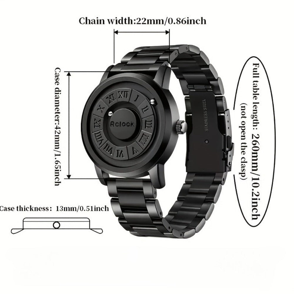 Men's Magnetic Quartz Watch with Analog Display - Wize - Z