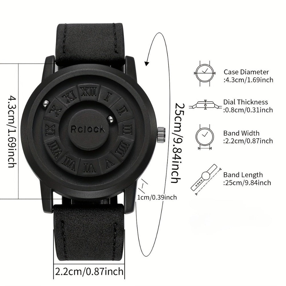 Men's Magnetic Quartz Watch with Analog Display - Wize - Z