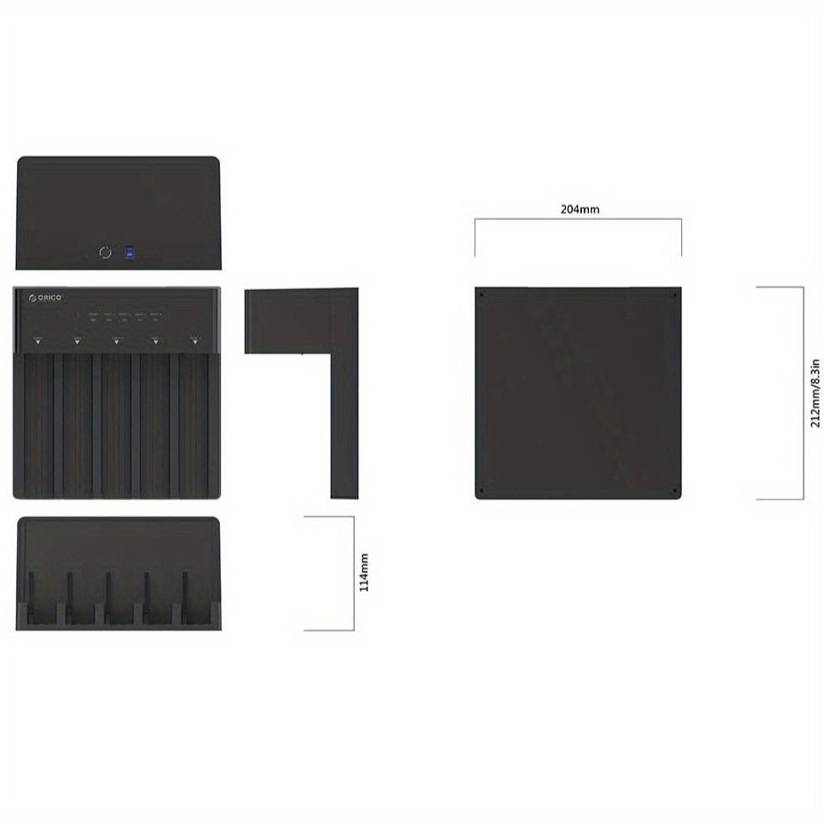 USB 3.0 5 Bay Hard Drive Docking Station with Offline Cloning 3.5 SATA - Wize-Z