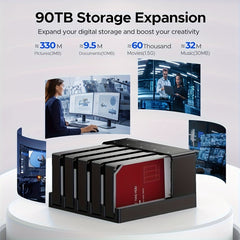 USB 3.0 5 Bay Hard Drive Docking Station with Offline Cloning 3.5 SATA - Wize-Z