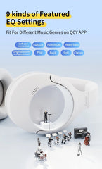QCY H3 Lite ANC Wireless/Wired Headphones Bluetooth 5.3 Foldable Over Ear Headset HIFI Sound 60H Playtime Earphones Dual Connect - Wize - Z