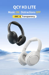 QCY H3 Lite ANC Wireless/Wired Headphones Bluetooth 5.3 Foldable Over Ear Headset HIFI Sound 60H Playtime Earphones Dual Connect - Wize - Z