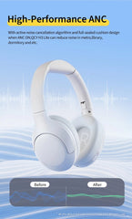 QCY H3 Lite ANC Wireless/Wired Headphones Bluetooth 5.3 Foldable Over Ear Headset HIFI Sound 60H Playtime Earphones Dual Connect - Wize - Z