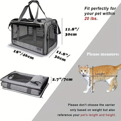 Small Dog & Cat Carrier Airline Approved Soft - Sided Medium - Wize - Z