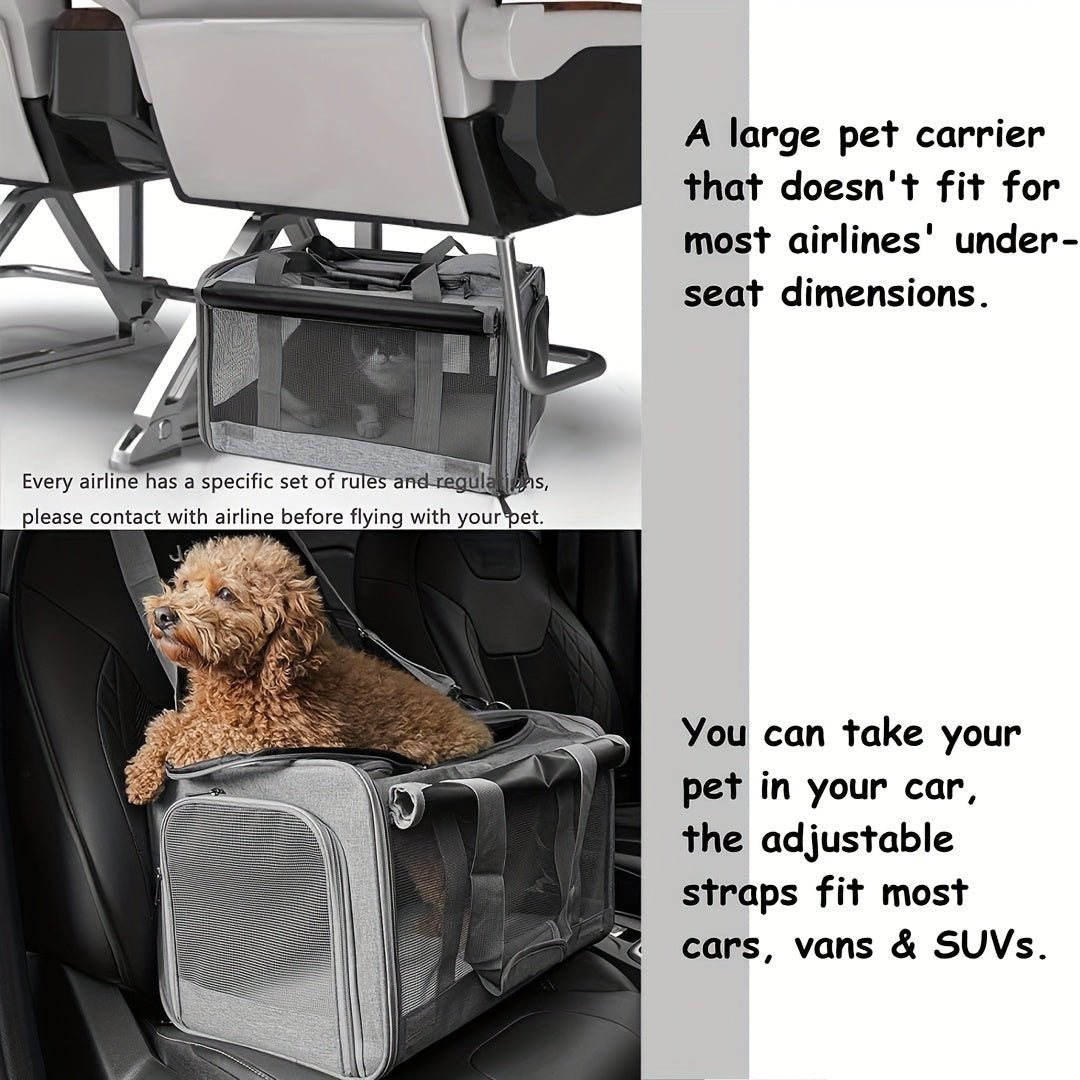 Small Dog & Cat Carrier Airline Approved Soft - Sided Medium - Wize - Z