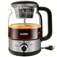 Spray Method Drip Coffee Maker, 1.2L, 600W, BPA-Free, Glass Stainless Steel Tea Kettle - Wize-Z