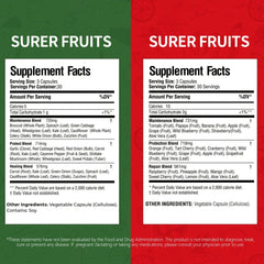 Superfood Fruit & Veggie Capsules - Complete Food Supplement for All - 90 Fruit + 90 Veg Capsules - Wize-Z