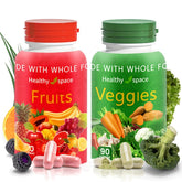 Superfood Fruit & Veggie Capsules - Complete Food Supplement for All - 90 Fruit + 90 Veg Capsules - Wize-Z