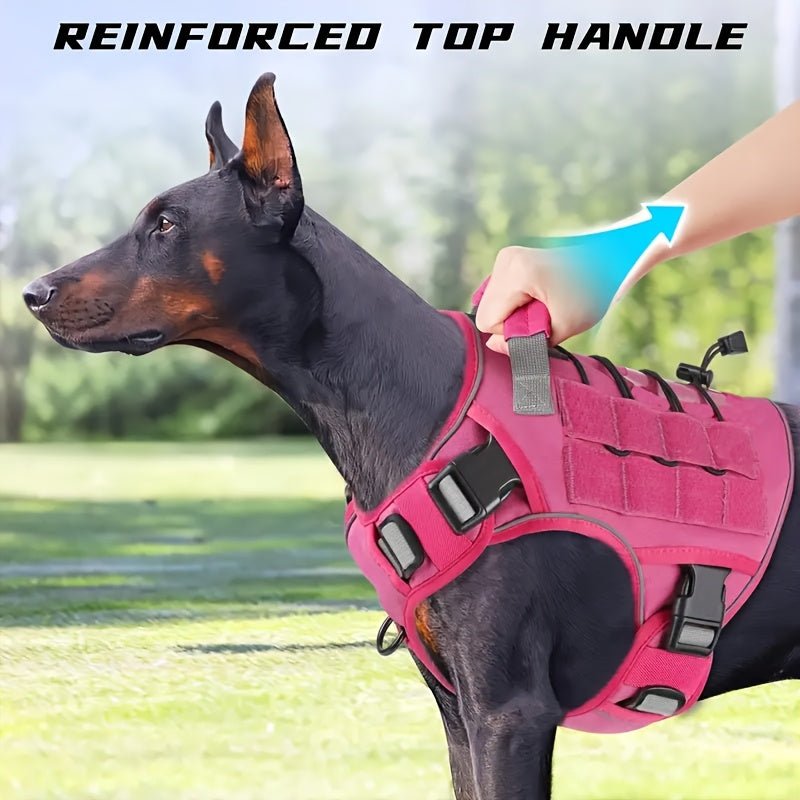 Tactical Dog Harness Durable Polyester Adjustable - Wize - Z