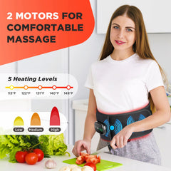 Therapeutic Waist Support Belt with Hot Compress and Vibration Massage - Wize-Z