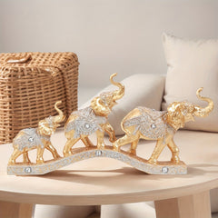 Three European - style Lucky Elephants Decorations - Wize - Z