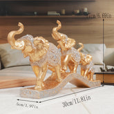Three European - style Lucky Elephants Decorations - Wize - Z