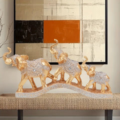 Three European - style Lucky Elephants Decorations - Wize - Z